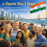 Visa Turis India Elektronik 5 Tahun untuk Warga Negara Amerika