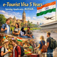 Visa Turis India Elektronik 5 Tahun untuk Warga Negara Russia