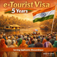 Visa Turis India Elektronik 5 Tahun untuk Warga Negara Mozambik